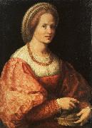 Jacopo Pontormo Lady with a Basket of Spindles Spain oil painting artist